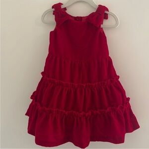 Janie and Jack red velvet dress 12-18 months